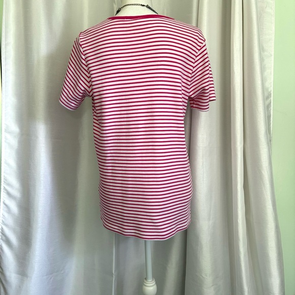Quacker factory pink sequin striped tee - Picture 2 of 9